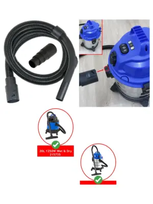 20L Wet/Dry Vacuum Hose for Wickes 1250W Power Take‑Off + Tool Adapter