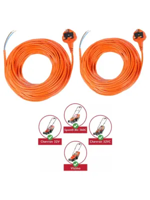20m 32V Replacement Power Cable for Flymo Speedi‑Mo 360 Lawn Mower