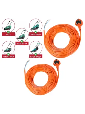 20m Bosch Lawn Mower Cable – Fits Rotak 32‑12, 34‑13 & 320ER/370ER