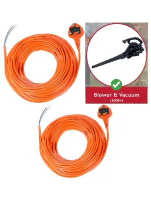 20m Extension Cable for Mac Allister 3000W Leaf Blower & Garden Vac