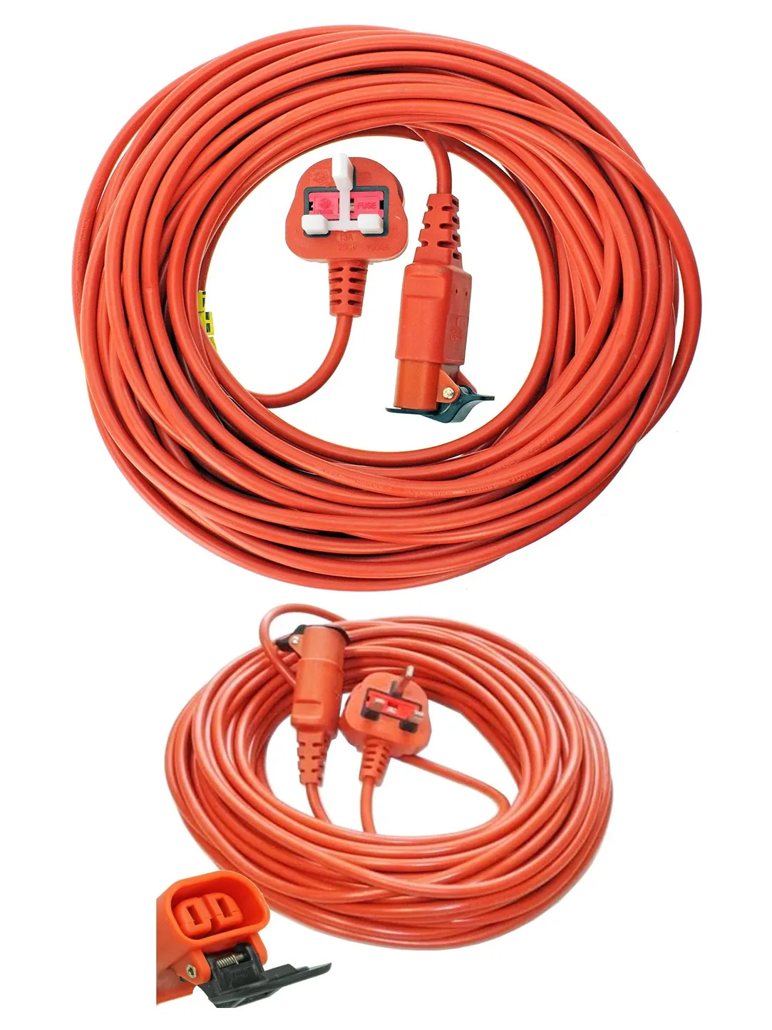 20m Extension Power Cord with Plug for Flymo Garden Vacuum Leaf Blower