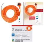 20m Lawn Mower Extension Cord with RCD Safety Plug & Trip Switch