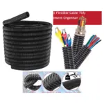 20mm Black Flexible Cable Conduit Sleeve – 20m Organizer