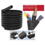 20mm Black Flexible Cable Sleeve – 15m Wire Management Tubing