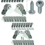 20pcs 32mm (1") Caster Wheels with Screws for Bed Drawer Cabinet