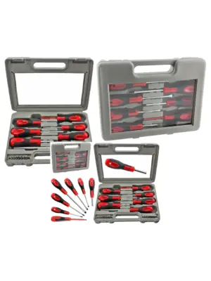 21‑Piece Magnetic Screwdriver Set with Large & Small Tips & Bits