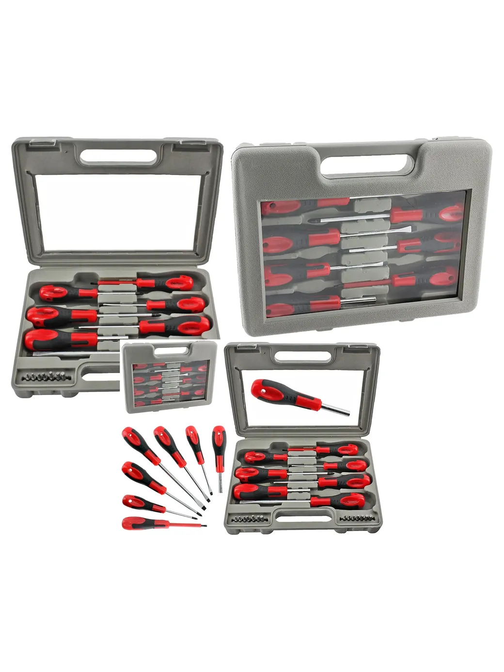 21‑Piece Magnetic Screwdriver Set with Large & Small Tips & Bits