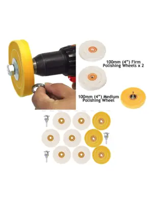 21‑Piece Metal Polishing Kit – Buffing Wheels & Compound for Drill