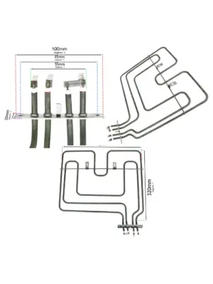 2200W 230V Heating Element for Lamona Oven Grill LAM3405 3601 LAM4600