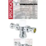 22mm Brass Thermostatic Mixing Valve Kit – Chrome TMV for Water Supply