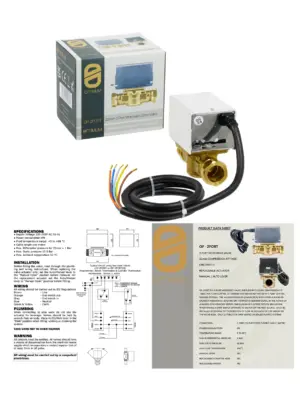 22mm Motorised 2‑Port Zone Valve with 5‑Wire Control for Boilers