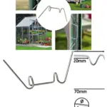 250 Pack Greenhouse Spring Wire Clips for Glass Pane & Frame Fixing