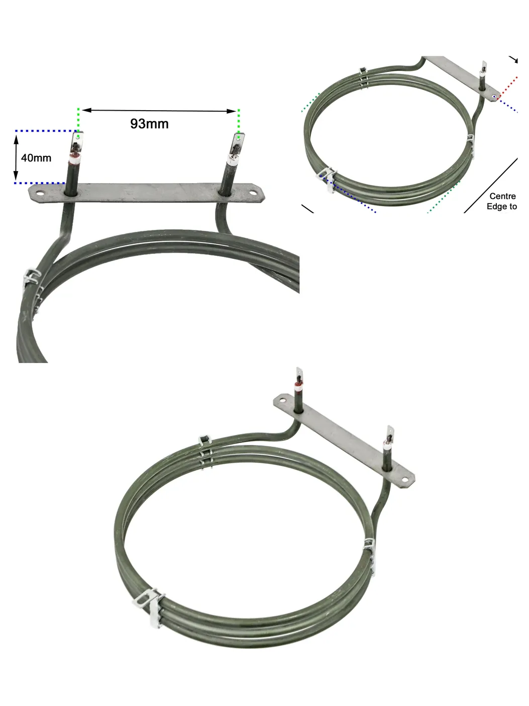 2500W 3‑Turn Fan Oven Heating Element Replacement for AEG Cookers