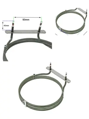 2500W Fan Oven Heating Element for Moffat Cookers – 3‑Turn Replacement