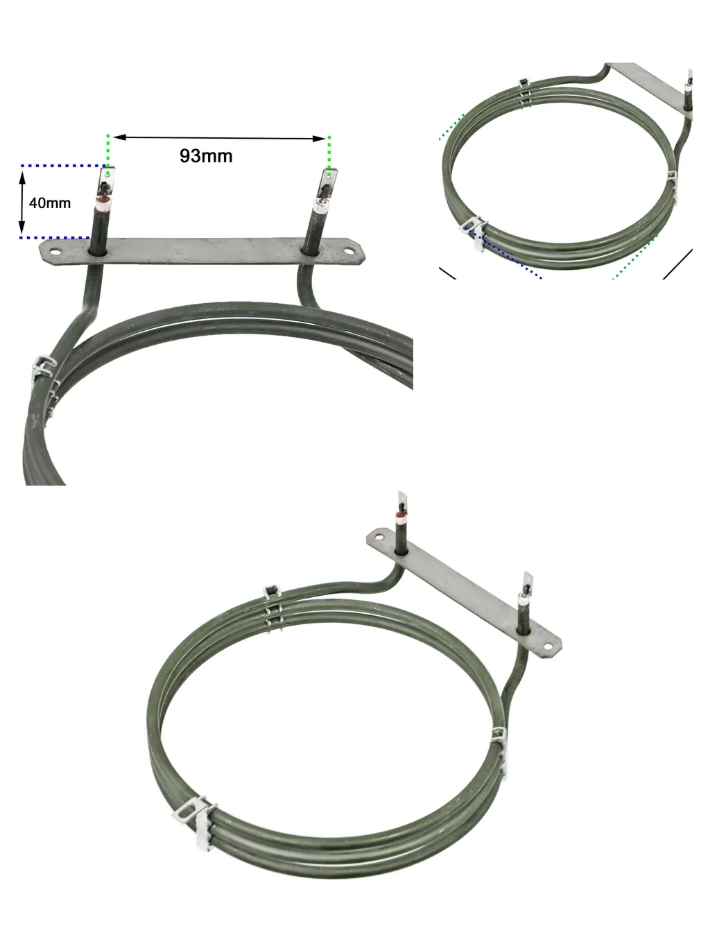 2500W Fan Oven Heating Element for Moffat Cookers – 3‑Turn Replacement