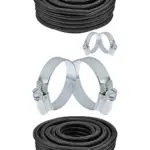 25mm Flexible Marine Pond Pump Hose 15m Corrugated Pipe + 2 Clips