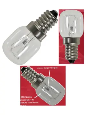 25W Oven Light Bulb – SES Heat‑Resistant Lamp with E14 Base