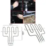 2660W Dual Grill Element for Indesit Oven fits ID60C2, FIMD23, KDP60C