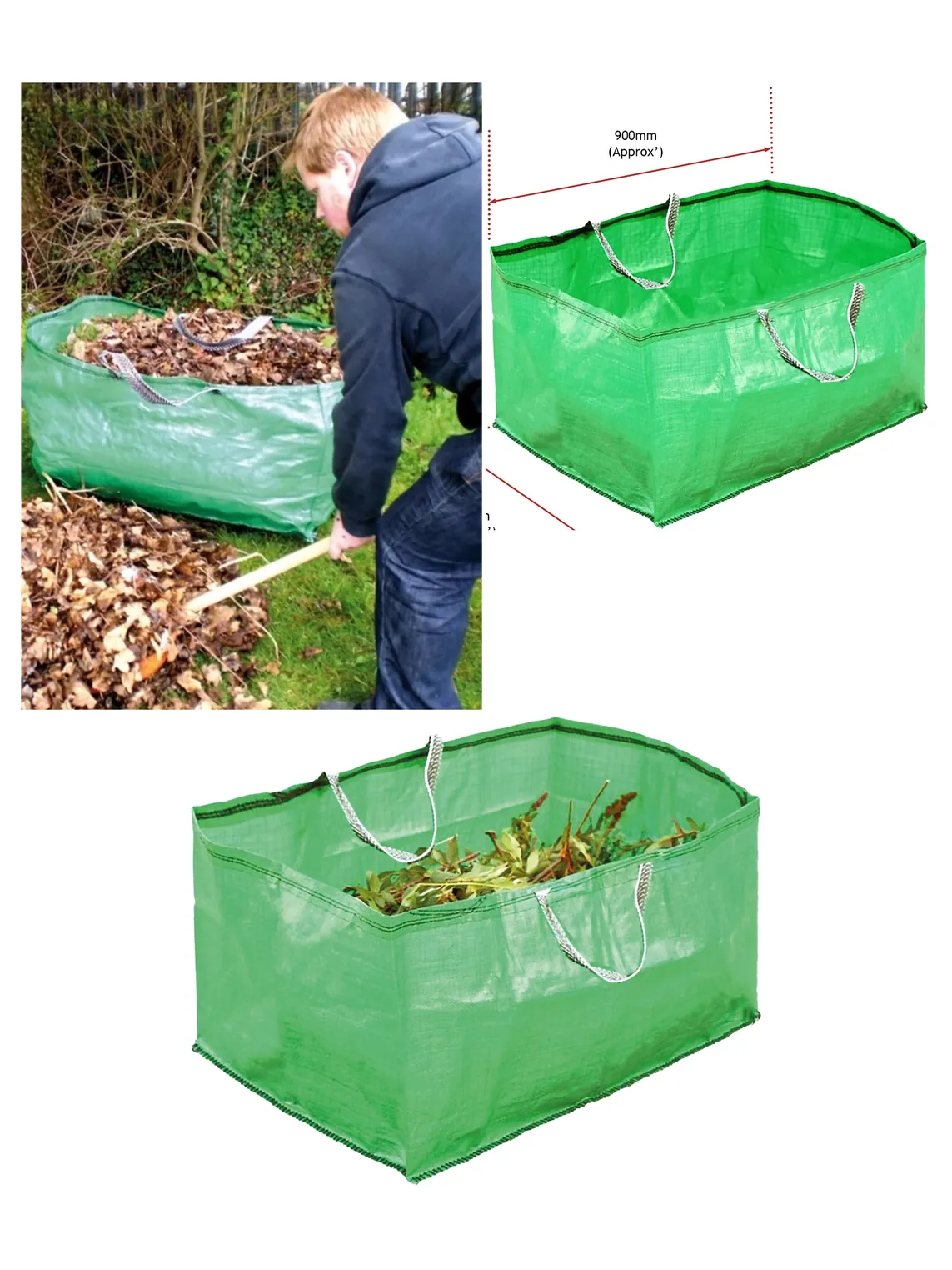 270L Heavy-Duty Garden Waste Bag for Leaves, Grass & Yard Cuttings