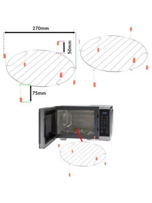 270mm Wire Turntable Rack for Goodmans Microwave Grill Oven