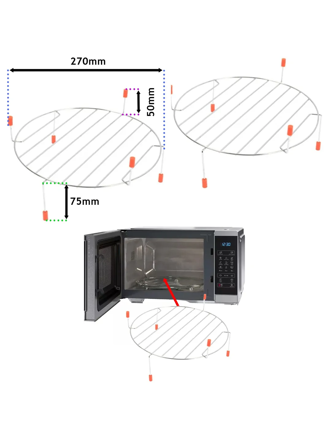 270mm Wire Turntable Rack for Goodmans Microwave Grill Oven