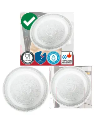 27cm Universal Microwave Glass Turntable Plate – Smooth Flat Dish Tray