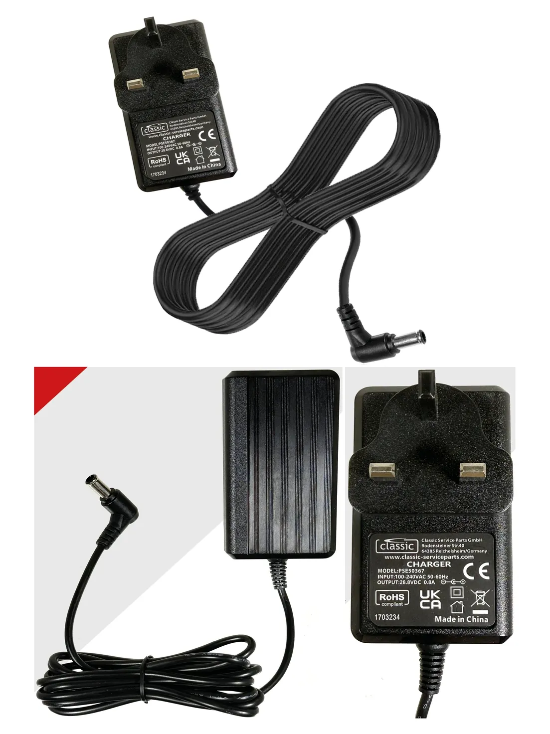 28.8V Shark Vacuum Charger for IZ300/IZ320/IZ400/IZ420 Batteries