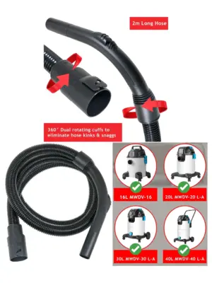 2m MacAllister Vacuum Cleaner Hose for MWDV-16/20/30/40 L-A Models
