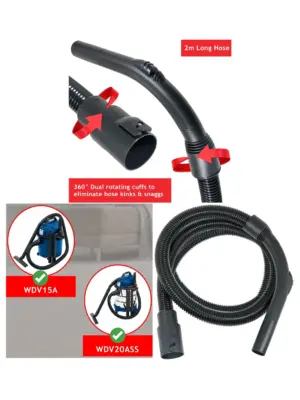 2m Replacement Hose for Draper Wet/Dry Vac WDV15A (15L) & WDV20ASS