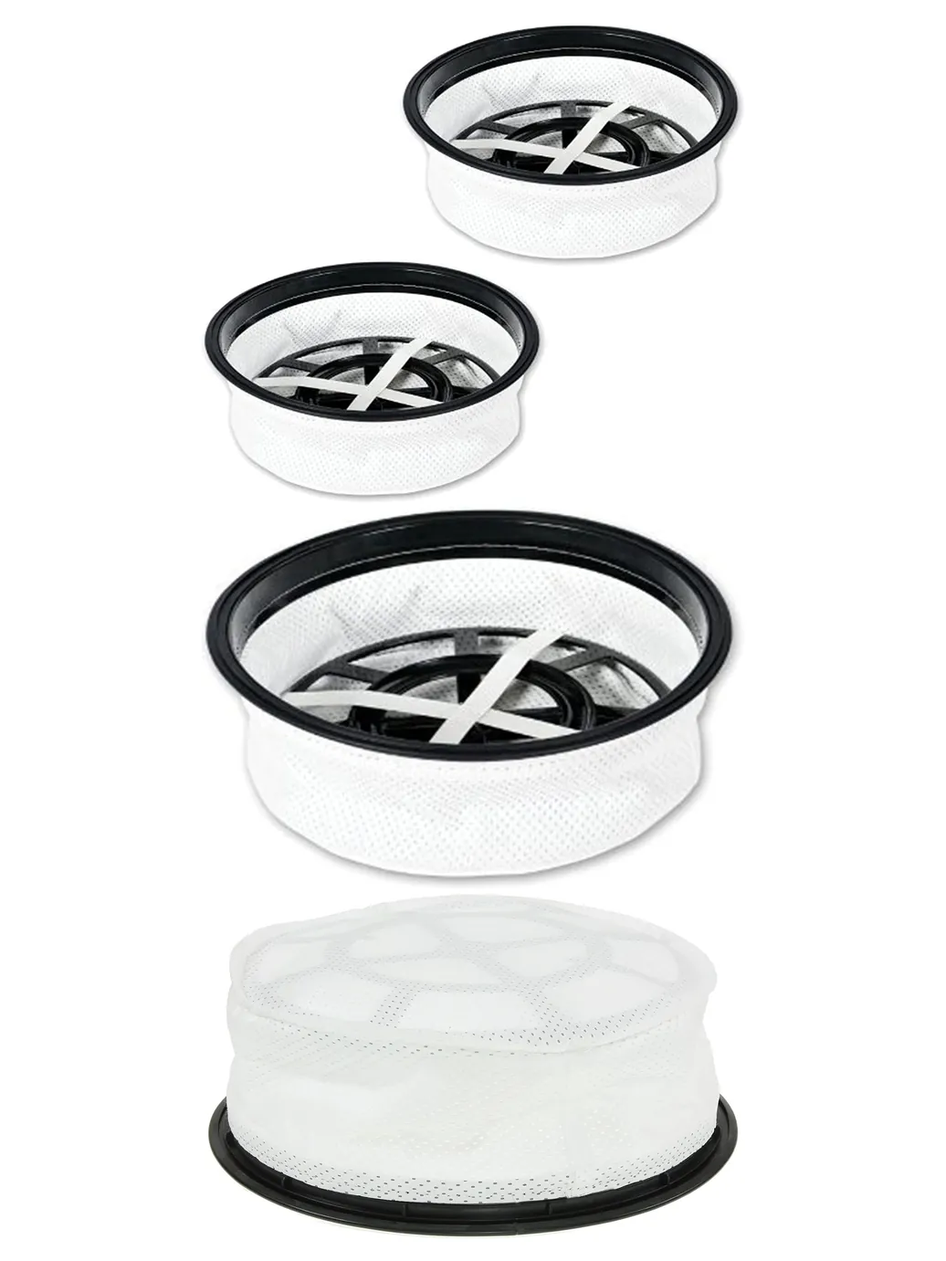 2×12 mm Microfibre Round Filters for Numatic Henry, Hetty & James