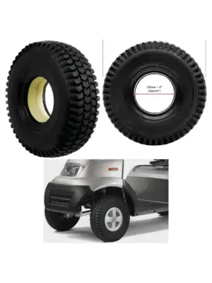 3.00x4 Solid Block Tread Mobility Scooter Tire - Puncture-Free, 260x85