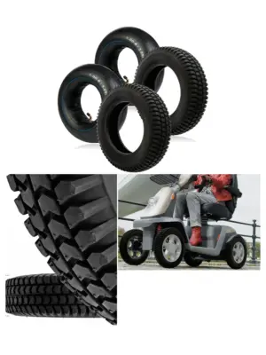 3.00x8 Mobility Scooter Tire with 8in Rim & Inner Tube – Set of 2