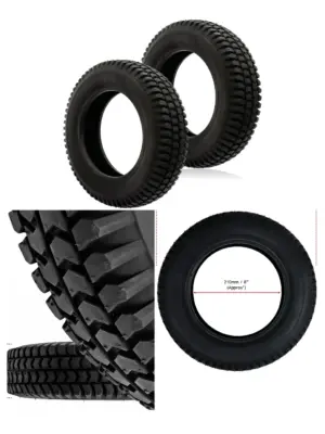 3.00x8 Pneumatic Block‑Tread Tire for 8‑Inch Mobility Scooter Wheels