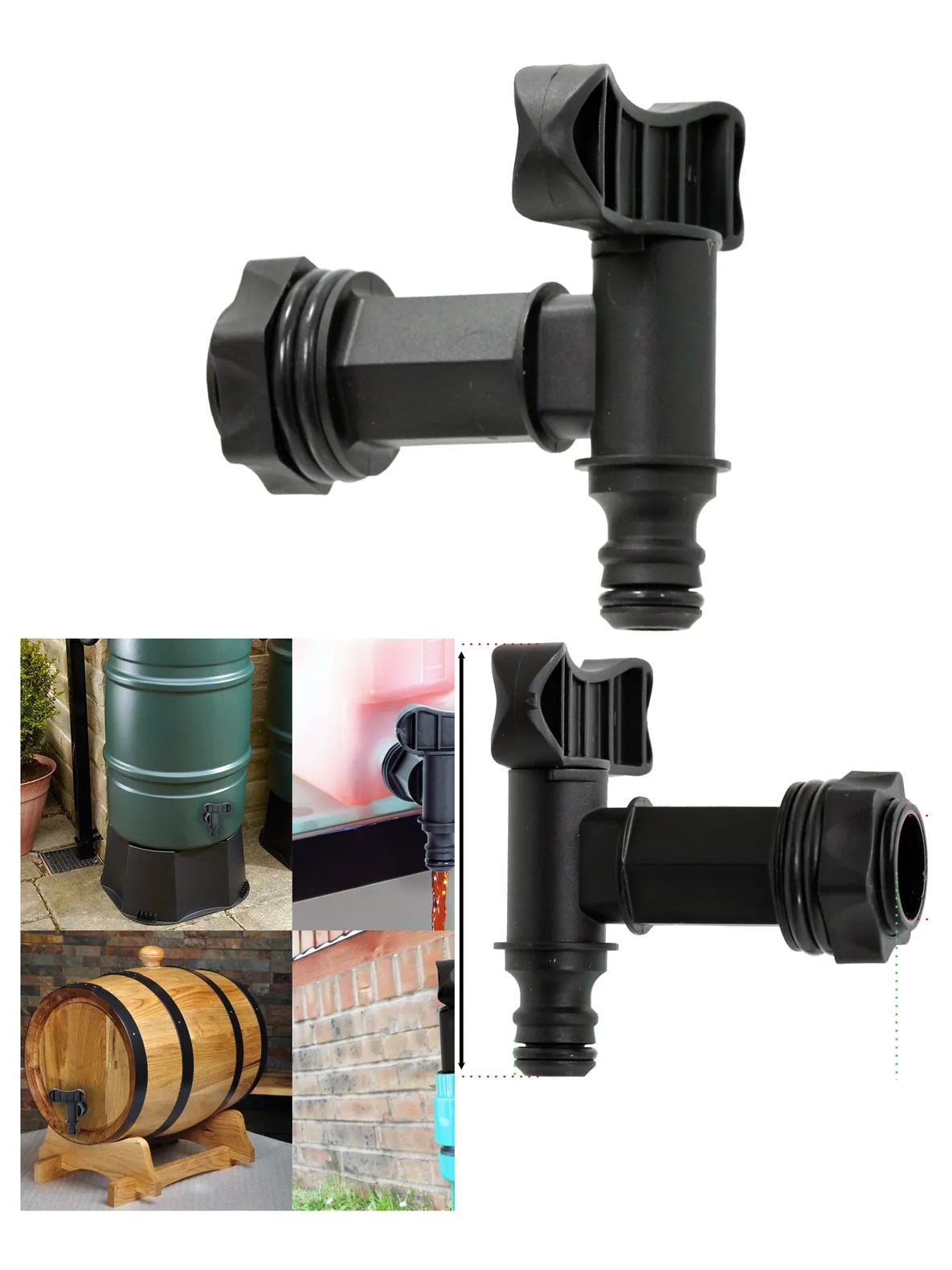3/4 BSP Quick‑Connect Water Butt Tap for Rain Barrels & Home Brewing