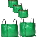 3 Heavy-Duty Large Garden Waste Bags – Tear-Resistant Woven Plastic