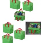 3‑Pack 50L Green Car Trunk Organizer Bags – Travel Storage Solution