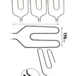 3‑Pack 850W Crank‑Neck Heater Element for CREDA Night Storage Heaters