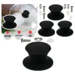 3-Pack Black Silicone 47mm Lid Handle for Saucepan & Steamer