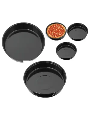 3-Pack Deep Oven Roasting Tray – Large 400mm x 55mm Round Baking Pan