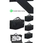 3‑Pack Extra‑Large Black Canvas Duvet & Pillow Storage Bags – 100L