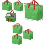 3-Pack Green 50L Duvet & Pillow Storage Bags – Large Bedding Organizer
