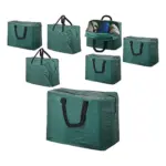3-Pack Green 75L Car Trunk Zip Storage Bags – Travel Organizer