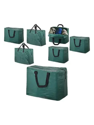 3-Pack Green 75L Car Trunk Zip Storage Bags – Travel Organizer