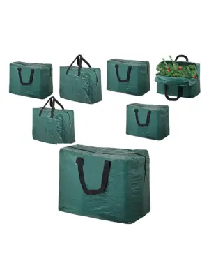 3‑Pack Green 75L Zip Storage Bags for Christmas Tree & Holiday Décor