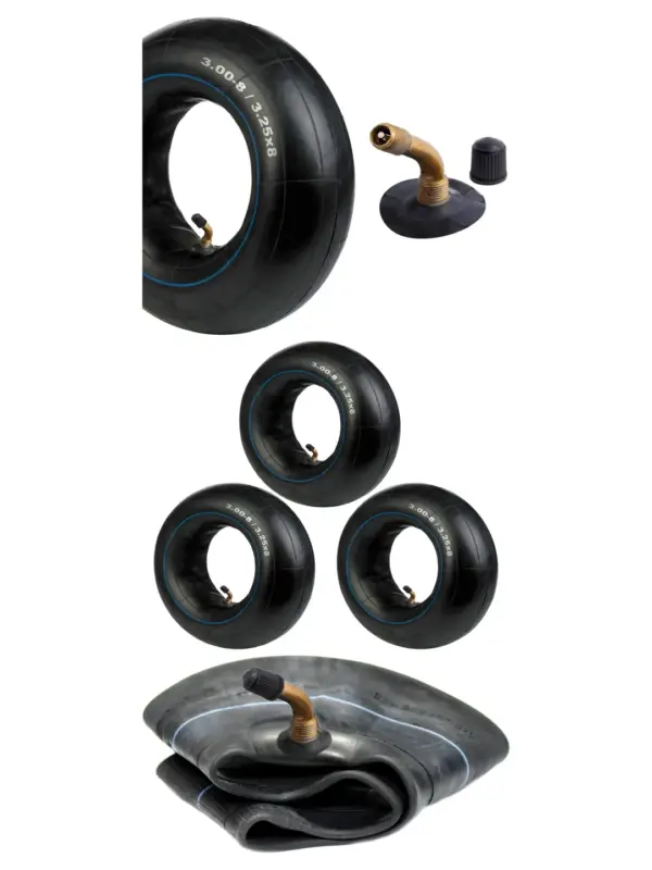 3 Pack Pneumatic Inner Tubes 3.00x8 & 3.25x8 for Wheelbarrow & Scooter