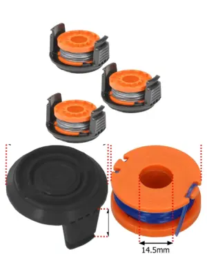3‑Pack QUALCAST Line Spool & Cover for CGT183A/CGT18LA1/CGT36LA