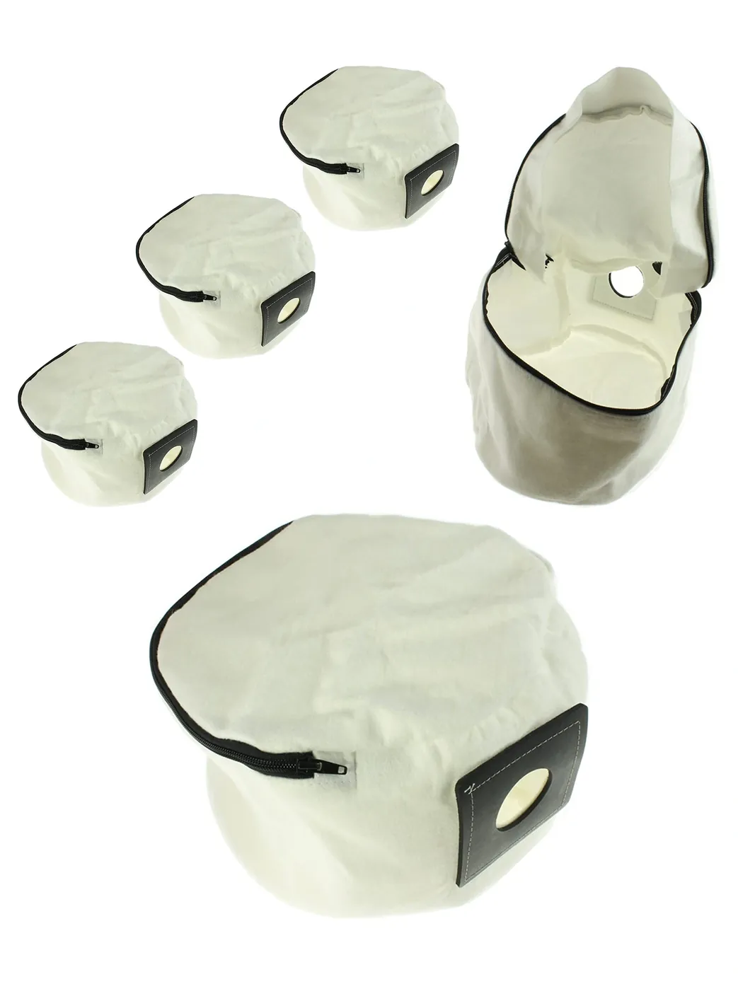 3-Pack Reusable Zip-Closure Cloth Vacuum Bags for Numatic Henry/Hetty