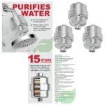 3‑Pack Universal Chrome Shower Head Filter – Hard Water Softener