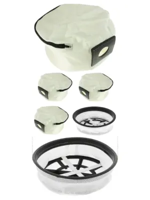 3 Reusable Zip Dust Bags + 11 Filters for Henry Hetty 160 Vacuum