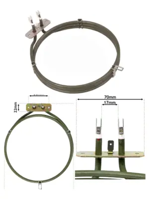 3-Turn Heater Element for Kenwood Fan Oven 2500W 230V